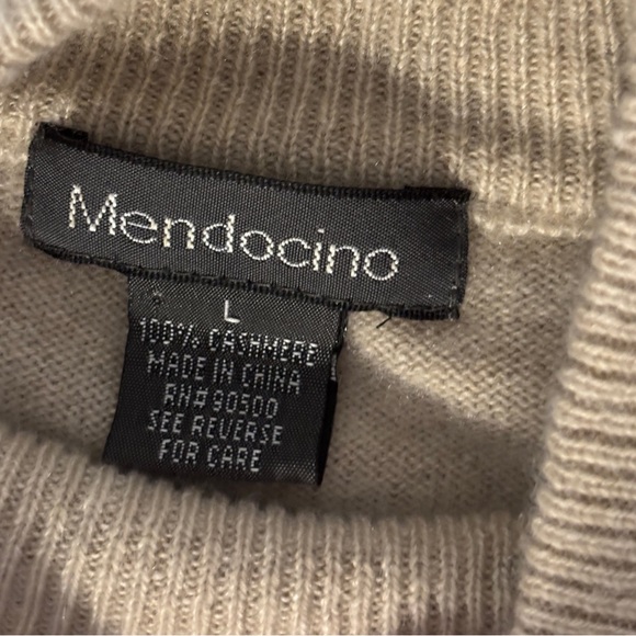 Cashmere Mock Neck Sweater Women Size Large Old Money Classic Neutral SKU 10 - Picture 6 of 7